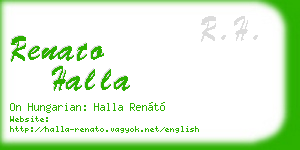renato halla business card