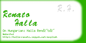 renato halla business card
